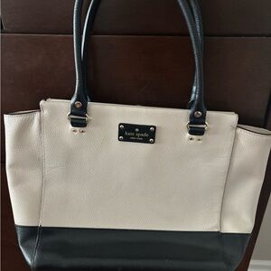 Kate Spade Two-Tone Black and Cream Tote